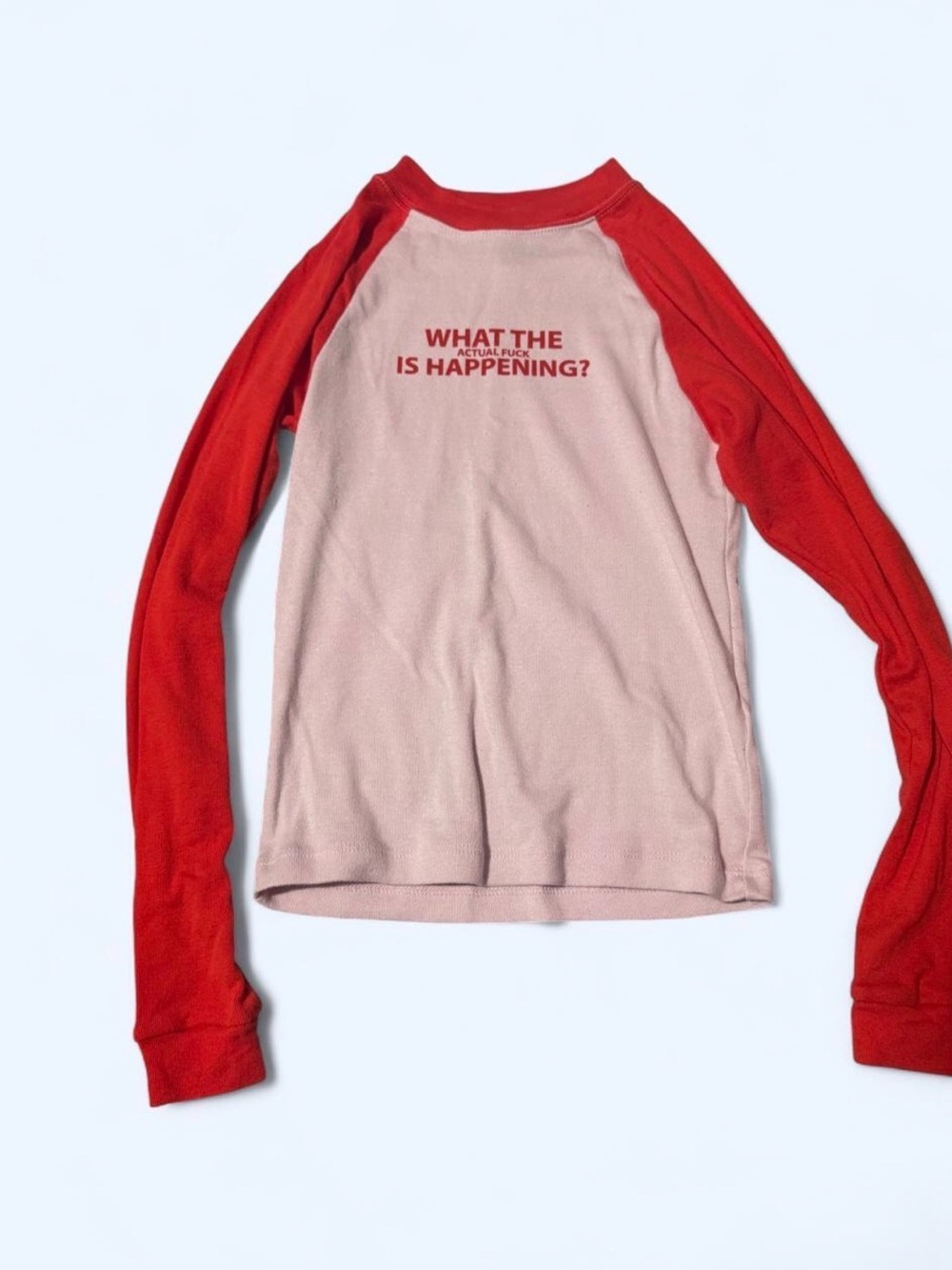 Scarlet & light pink long sleeve graphic Urban Outfitters shirt